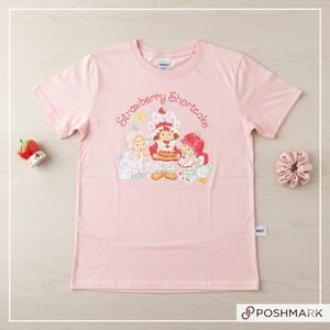 Strawberry Shortcake Graphic Tee Shirt NWT Size Large Pink Retro Kawaii